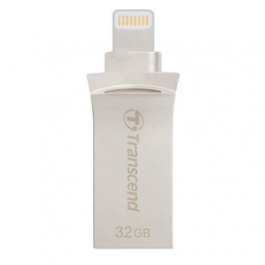 Transcend JetDrive USB 3.1 Go 500S 32GB - външна памет за iPhone, iPad, iPod с Lightning (32GB) (сребрист)
