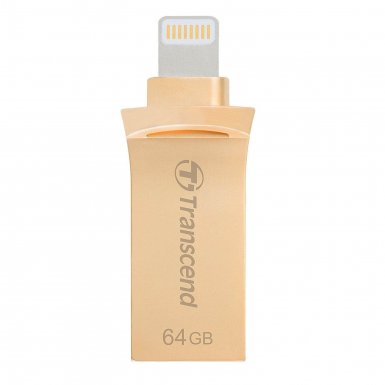 Transcend JetDrive USB 3.1 Go 500G 64GB - външна памет за iPhone, iPad, iPod с Lightning (64GB) (gold)