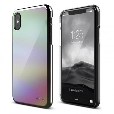 Elago S8 Slim Fit 2 Case - качествен поликарбонатов кейс за iPhone XS, iPhone X (шарен)