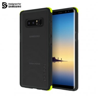 Incipio Reprieve Case - удароустойчив хибриден кейс за Samsung Galaxy Note 8 (черен-жълт)