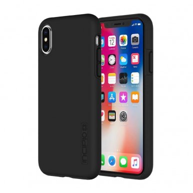Incipio DualPro - удароустойчив хибриден кейс за iPhone XS, iPhone X (черен)