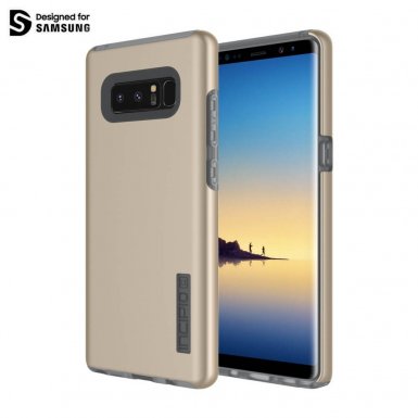 Incipio DualPro - удароустойчив хибриден кейс за Samsung Galaxy Note 8 (златист)