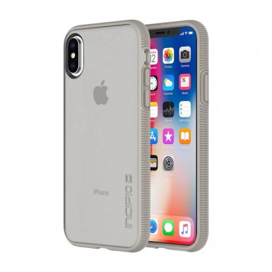 Incipio Octane Case - удароустойчив хибриден кейс за iPhone XS, iPhone X (бежов)