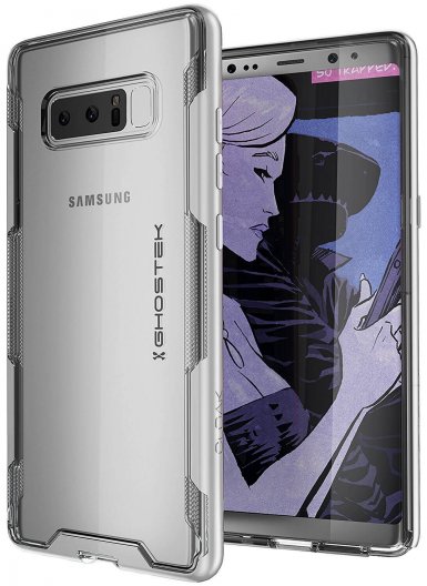 Ghostek Cloak 3 Case - хибриден удароустойчив кейс за Samsung Galaxy Note 8 (прозрачен-сребрист)