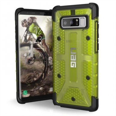 Urban Armor Gear Plasma - удароустойчив хибриден кейс за Samsung Galaxy Note 8 (лайм)