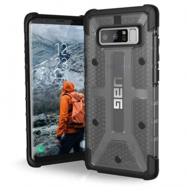 Urban Armor Gear Plasma - удароустойчив хибриден кейс за Samsung Galaxy Note 8 (черен-прозрачен)