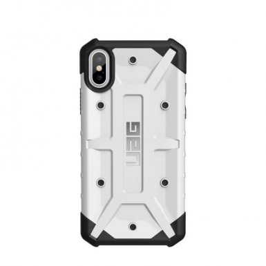 Urban Armor Gear Pathfinder - удароустойчив хибриден кейс за iPhone XS, iPhone X (бял)