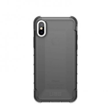 Urban Armor Gear Plyo Case - удароустойчив хибриден кейс за iPhone XS, iPhone X (черен-прозрачен)