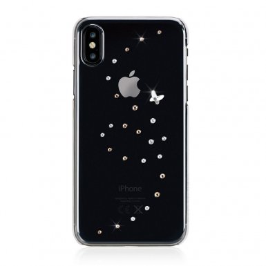 Bling My Thing Papillon Angel Tears Swarovski - поликарбонатов кейс с кристали Сваровски за iPhone XS, iPhone X (прозрачен)