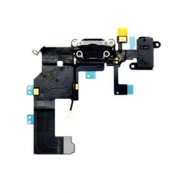 OEM System connector Lightning FlexCable and Audio - резервен захранващ лентов кабел (Lightning), микрофон и модул за звука за iPhone 5 (черен)