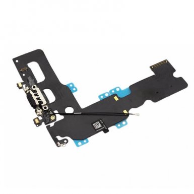 OEM iPhone 7 System Connector and Flex Cable - лентов кабел с Lightning конектора и долните микрофони за iPhone 7 (черен)