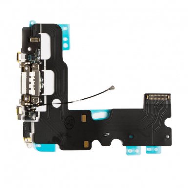 OEM iPhone 7 System Connector and Flex Cable - лентов кабел с Lightning конектора и долните микрофони за iPhone 7 (бял)