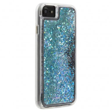 CaseMate Waterfall Case - дизайнерски кейс с висока защита за iPhone 8, iPhone 7, iPhone 6S, iPhone 6 (син)