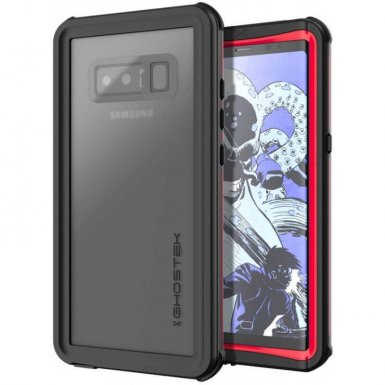 Ghostek Nautical IP68 Waterproof Case - ударо и водоустойчив кейс за Samsung Galaxy Note 8 (черен-червен)