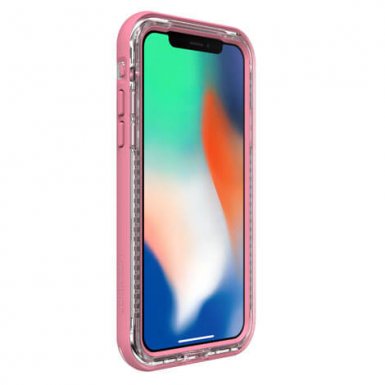LifeProof Next - удароустойчив кейс за iPhone X, iPhone XS (розов-прозрачен)