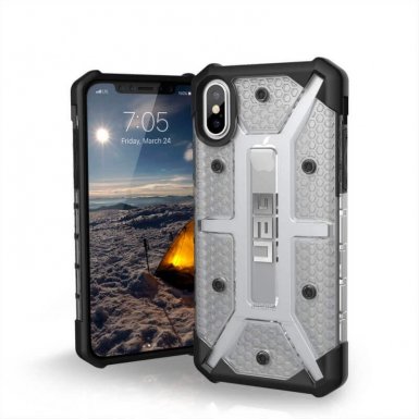 Urban Armor Gear Plasma - удароустойчив хибриден кейс за iPhone XS, iPhone X (прозрачен)