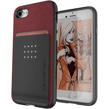 Ghostek Exec Shockproof Case - удароустойчив кейс за iPhone 8, iPhone 7 (червен)