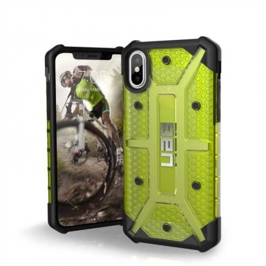 Urban Armor Gear Plasma - удароустойчив хибриден кейс за iPhone XS, iPhone X (цитрон)