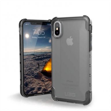 Urban Armor Gear Plyo Case - удароустойчив хибриден кейс за iPhone XS, iPhone X (прозрачен)