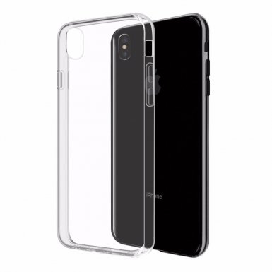 Redneck TPU Flexi Case - тънък силиконов (TPU) калъф (0.5 mm) за iPhone XS, iPhone X (прозрачен)