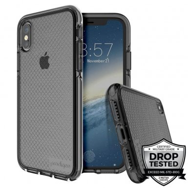 Prodigee Safetee Case - хибриден кейс с висока степен на защита за iPhone XS, iPhone X (черен)