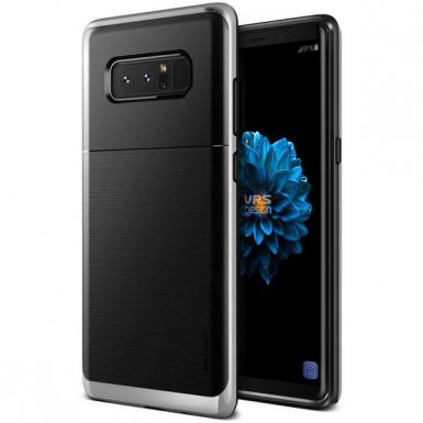 Verus High Pro Shield Case - висок клас хибриден удароустойчив кейс за Samsung Galaxy Note 8 (черен-сребрист)