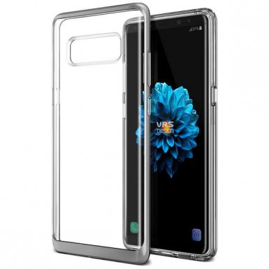 Verus Crystal Bumper Case - хибриден удароустойчив кейс за Samsung Galaxy Note 8 (сребрист-прозрачен)