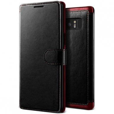 Verus Dandy Layered Case - кожен калъф, тип портфейл за Samsung Galaxy Note 8 (черен)