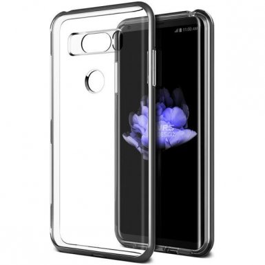 Verus Crystal Bumper Case - хибриден удароустойчив кейс за LG V30 (сив-прозрачен)