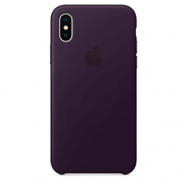 Apple iPhone Leather Case - оригинален кожен кейс (естествена кожа) за iPhone X (лилав)
