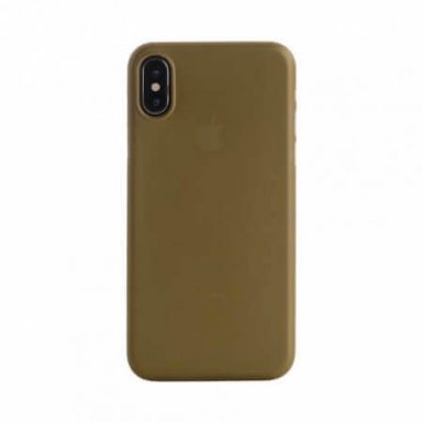 Tucano Nuvola Case - тънък полипропиленов кейс (0.3 mm) за iPhone XS, iPhone X (златист) 