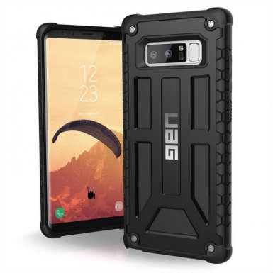 Urban Armor Gear Monarch Graphite - удароустойчив хибриден кейс за Samsung Galaxy Note 8 (черен)