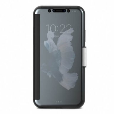 Moshi StealthCover - калъф през който виждате информация от дисплея за iPhone XS, iPhone X (тъмносив) 