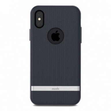 Moshi Vesta Case - хибриден удароустойчив кейс за iPhone XS, iPhone X (тъмносин)	