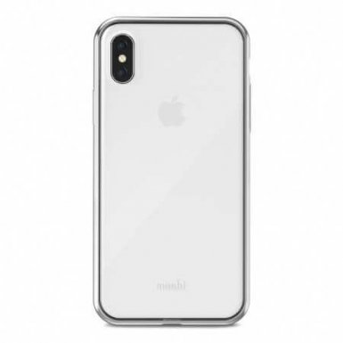 Moshi Vitros Case - силиконов (TPU) калъф за iPhone XS, iPhone X (сребрист-прозрачен)