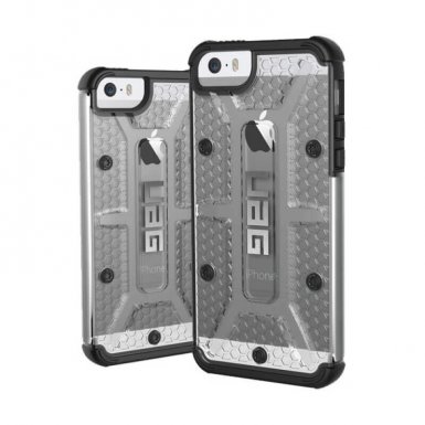 Urban Armor Gear Scout - удароустойчив хибриден кейс за iPhone 5, iPhone 5S, iPhone SE (прозрачен) (bulk)
