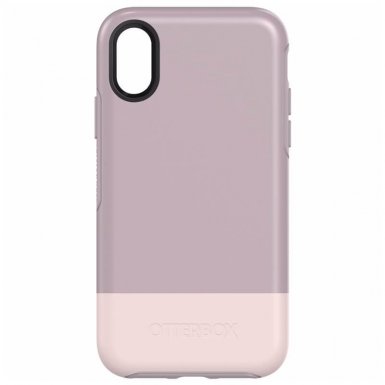 Otterbox Symmetry Series Case - хибриден кейс с висока защита за iPhone XS, iPhone X (розов)
