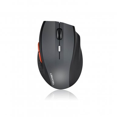 TeckNet M021 Black 2.4G Wireless Mouse - ергономична безжична мишка (за Mac и PC) (черен-сив)