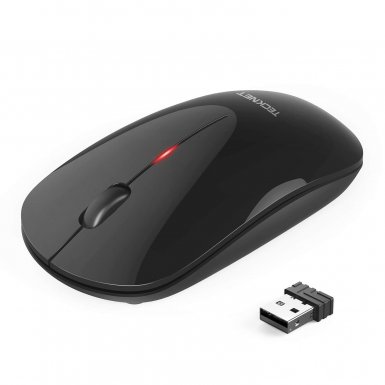TeckNet WM008 2.4G Wireless Mouse - ергономична безжична мишка (за Mac и PC) (черна)