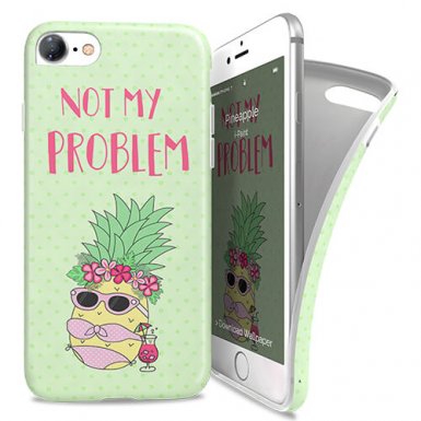 iPaint Pineapple Soft Case - силиконов (TPU) калъф за iPhone 8, iPhone 7