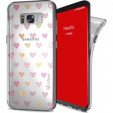 iPaint Glamour Hearts Case - дизайнерски TPU кейс за Samsung Galaxy S8