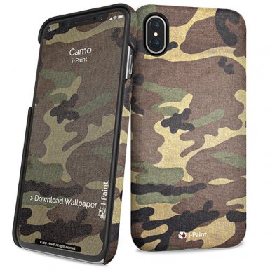iPaint Camo HC Case - дизайнерски поликарбонатов кейс за iPhone XS, iPhone X