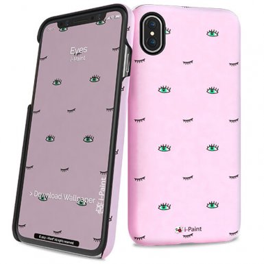 iPaint Eyes HC Case - дизайнерски поликарбонатов кейс за iPhone XS, iPhone X