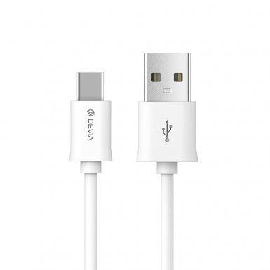 Devia Smart USB-C to USB Cable - USB-C кабел за MacBook 12 и устройства с USB-C порт (100 см) (бял)