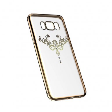 Devia Crystal Iris Case - силиконов (TPU) калъф за Samsung Galaxy S8 (с кристали Сваровски) (златист)