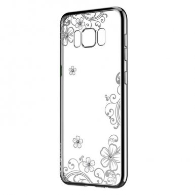 Devia Crystal Joyous Case - поликрабонатов кейс за Samsung Galaxy S8 Plus (с кристали Сваровски) (сребрист)