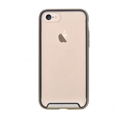 Comma Urban Hard Case - хибриден удароустойчив кейс за iPhone 8, iPhone 7 (златист-прозрачен)