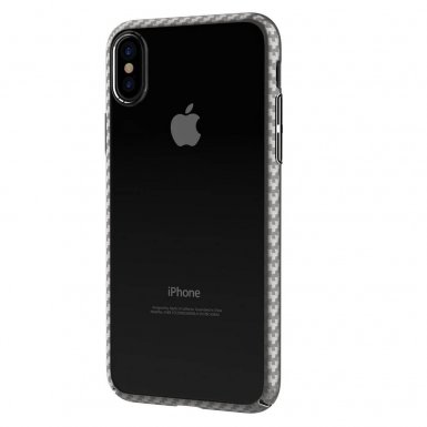 Comma Legende Case - поликарбонатов кейс за iPhone XS, iPhone X (прозрачен-сребрист)
