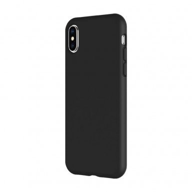 Incipio Siliskin Case IPH-1637-BLK - тънък силиконов (TPU) калъф за iPhone XS, iPhone X (черен)