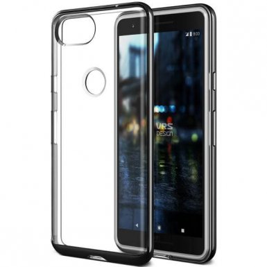 Verus Crystal Bumper Case - хибриден удароустойчив кейс за Google Pixel 2 (черен-прозрачен)